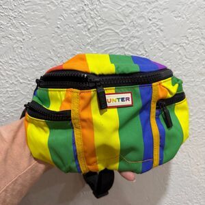 Hunter Unisex Original Gay Pride Festival Waist Crossover Bag Rainbow